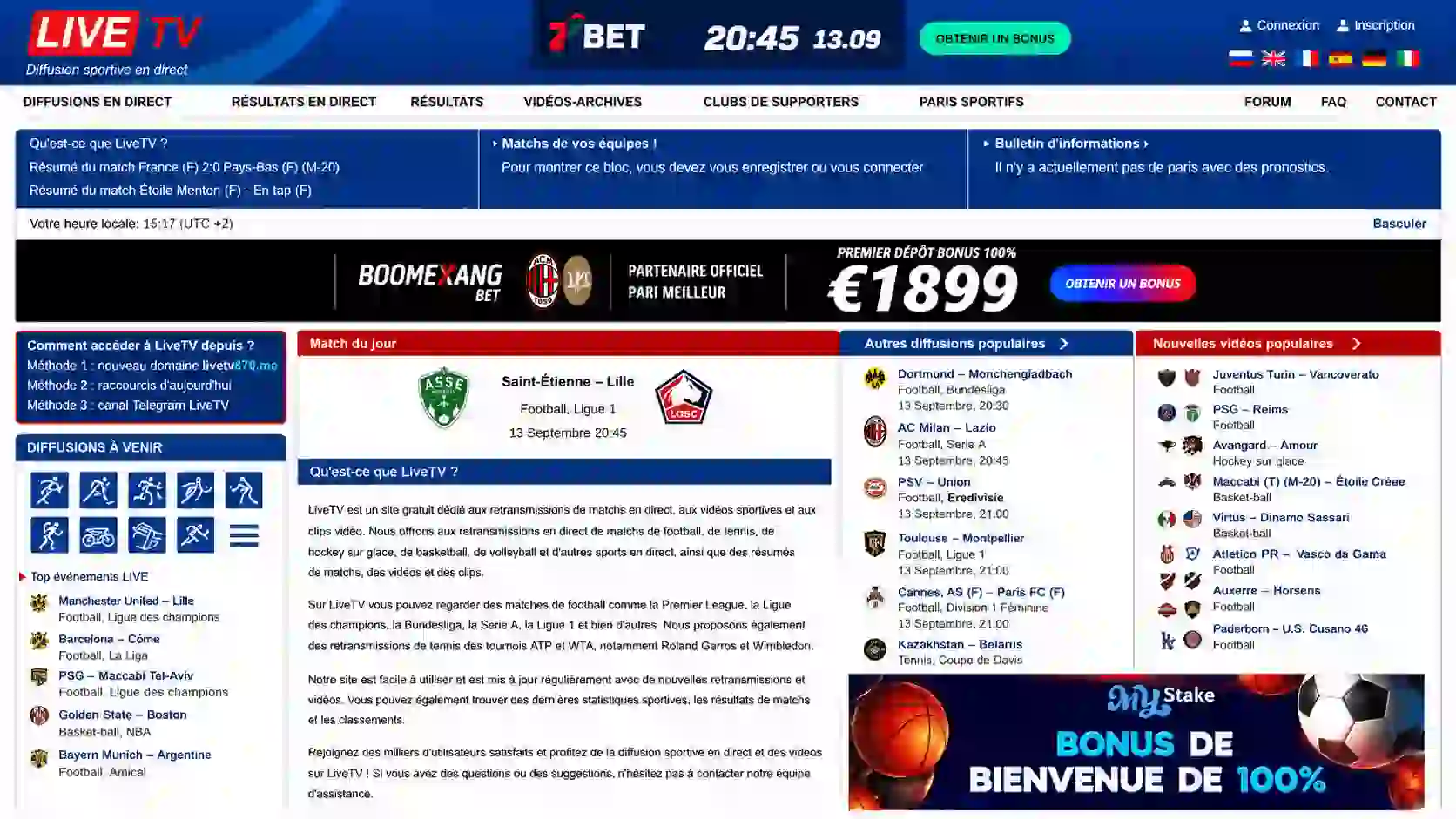 Livetv Nouvelle Adresse